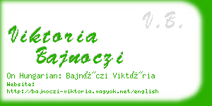 viktoria bajnoczi business card